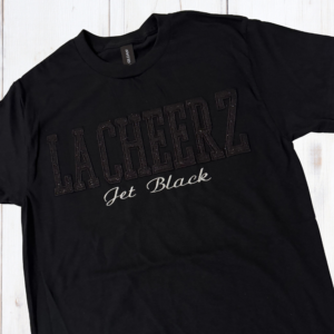 Jet Black | Embroidered Tee