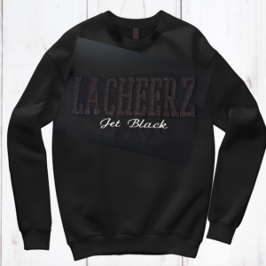 Jet Black | Embroidered Crewneck