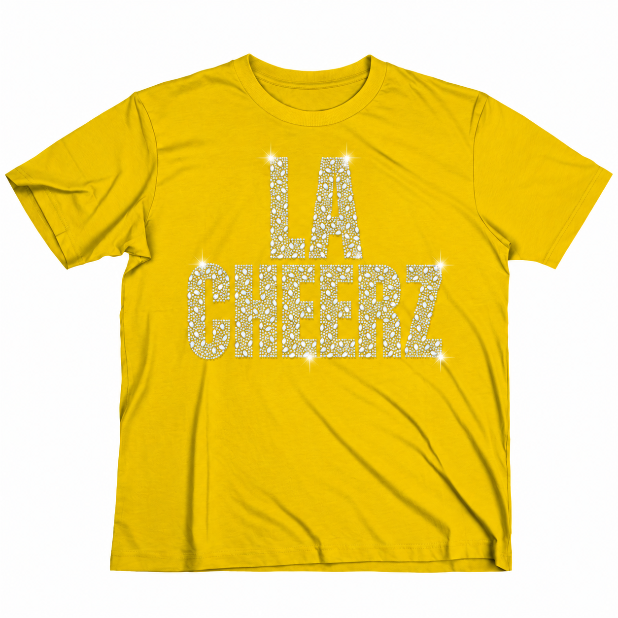 Yellow Mixed-Shape Rhinestone Tee