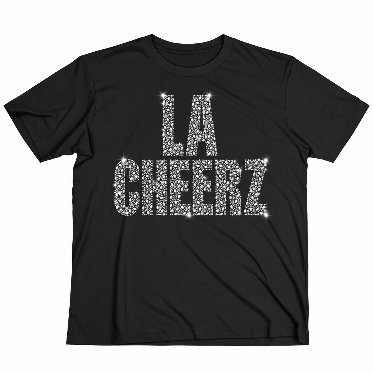 Black Mixed-Shape Rhinestone Tee