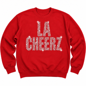 Red Mixed-Shape Rhinestone Crewneck