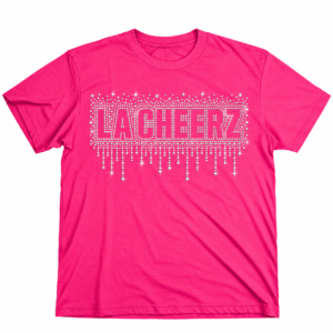 Bright Pink Drip Rhinestone Tee