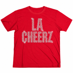 Red Mixed-Shape Rhinestone Tee