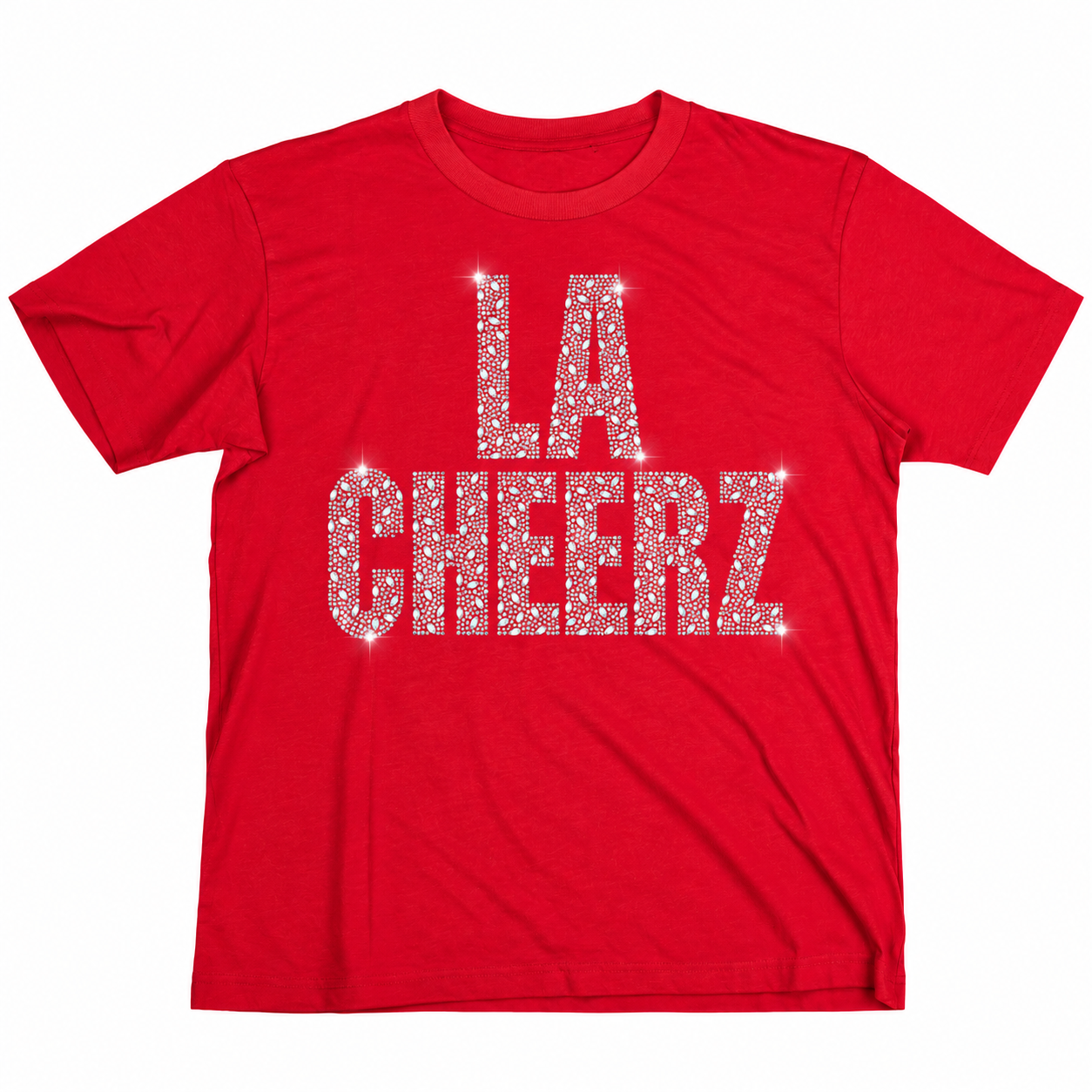 Red Mixed-Shape Rhinestone Tee