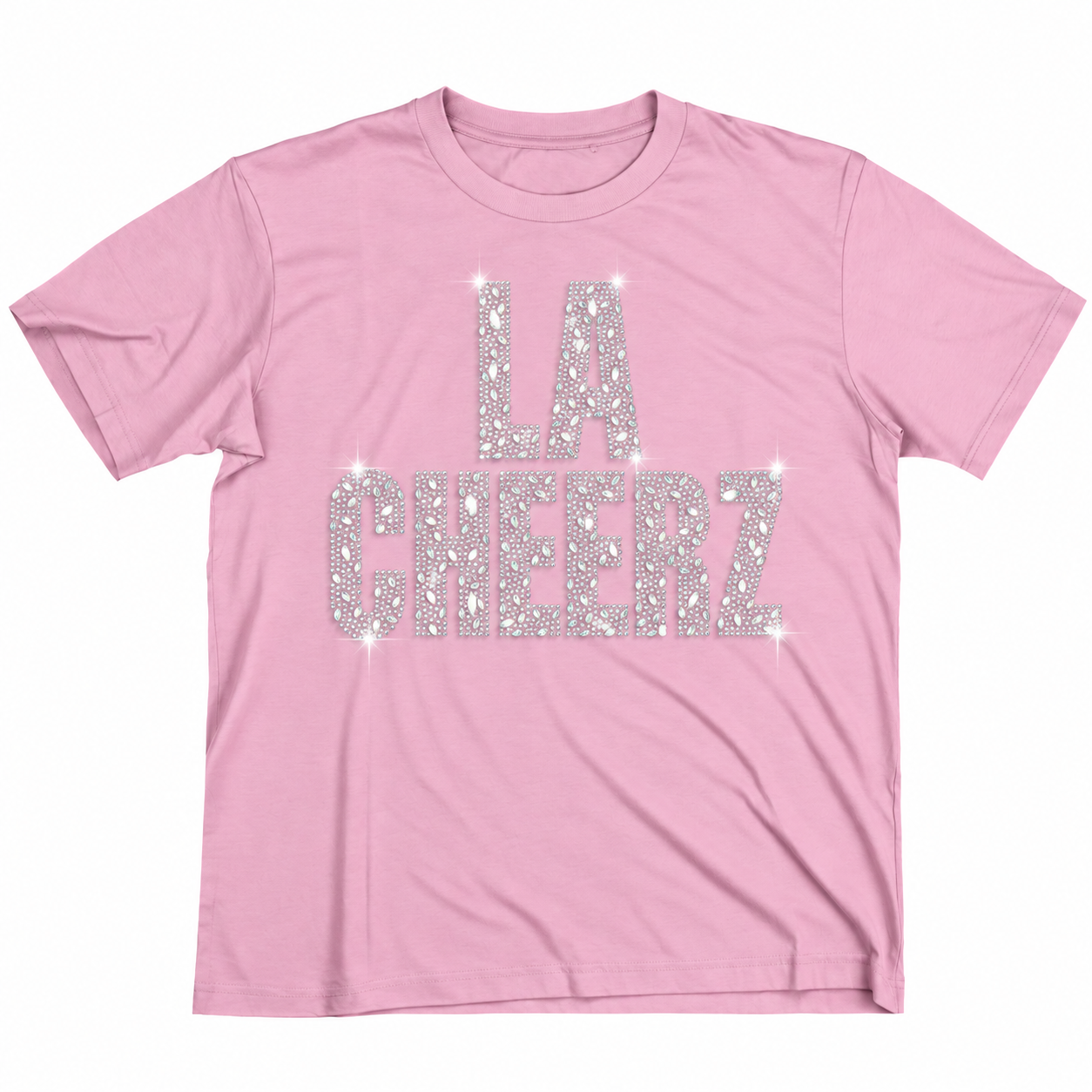 Light Pink Mixed-Shape Rhinestone Tee