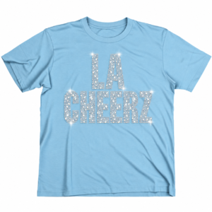 Light Blue Mixed-Shape Rhinestone Tee