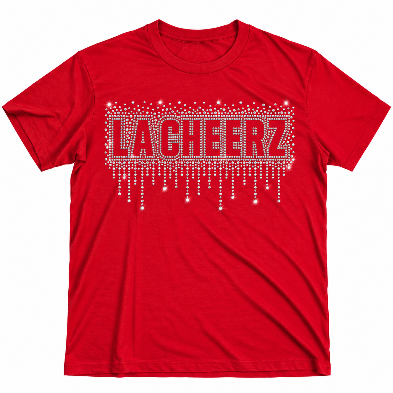 Red Drip Rhinestone Tee