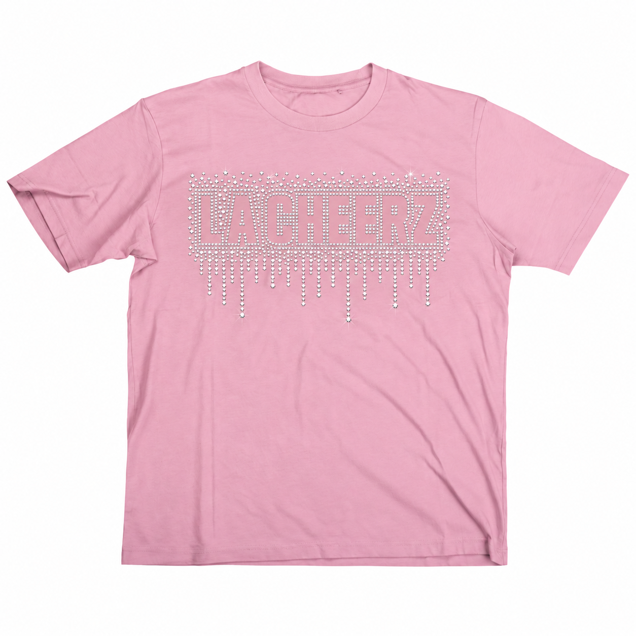 Light Pink Drip Rhinestone Tee