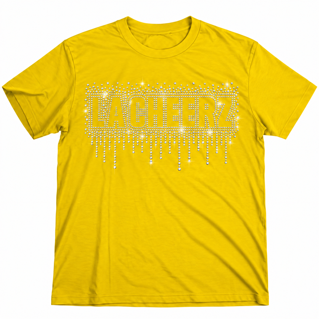 Yellow Drip Rhinestone Tee