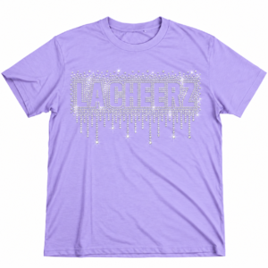 Light Purple Drip Rhinestone Tee