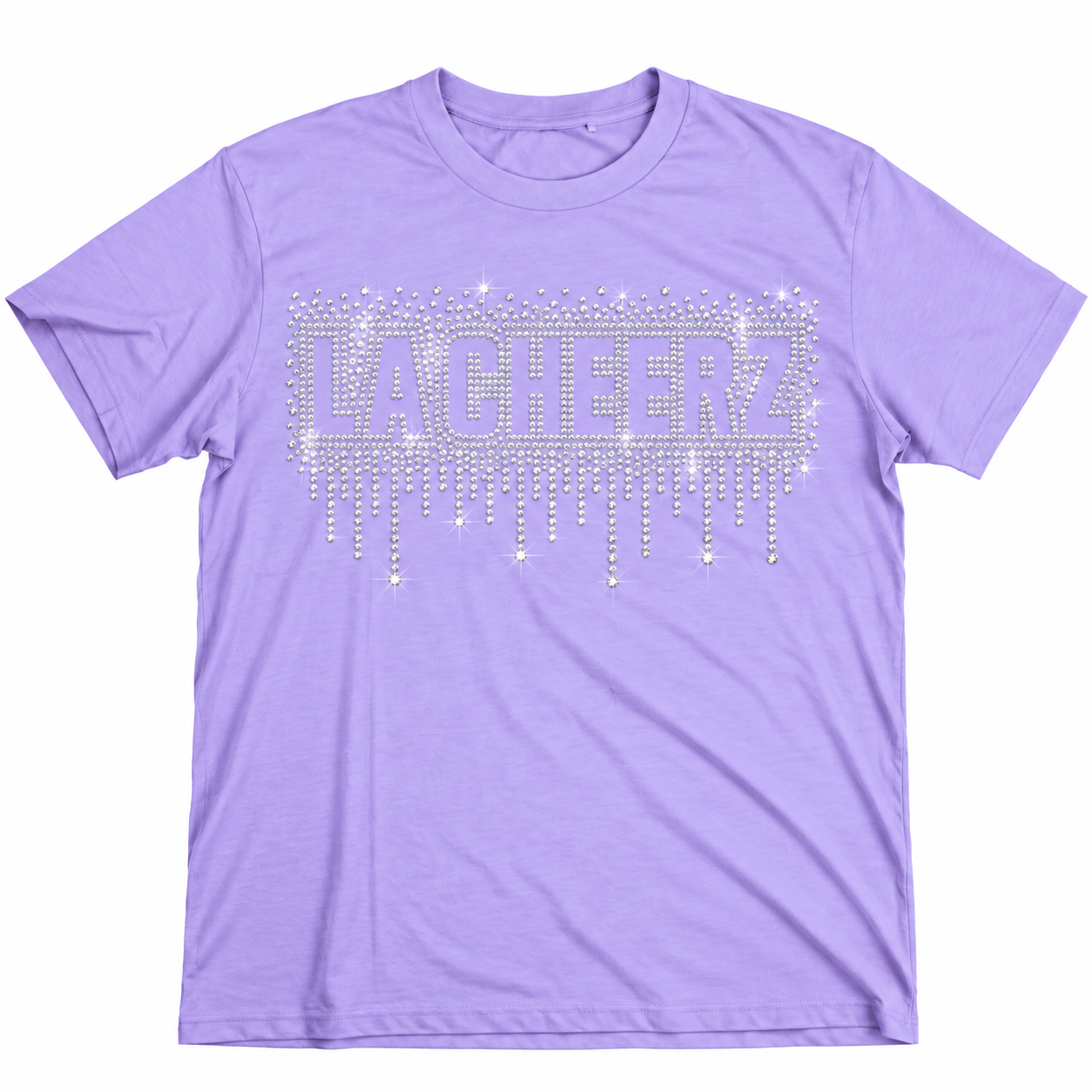 Light Purple Drip Rhinestone Tee