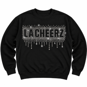 Black Drip Rhinestone Crewneck