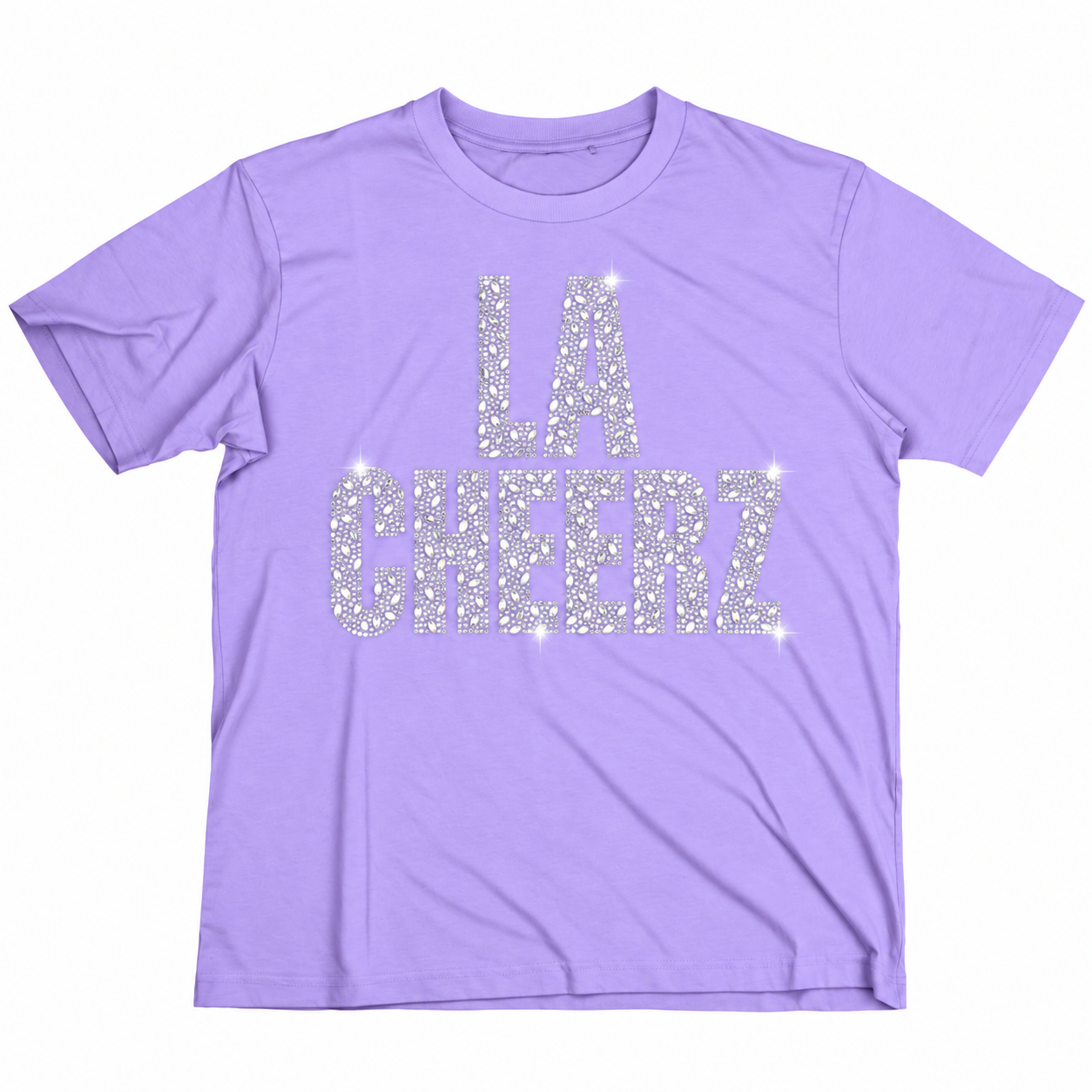 Light Purple Mixed-Shape Rhinestone Tee