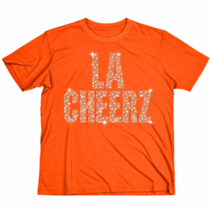 Orange Mixed-Shape Rhinestone Tee