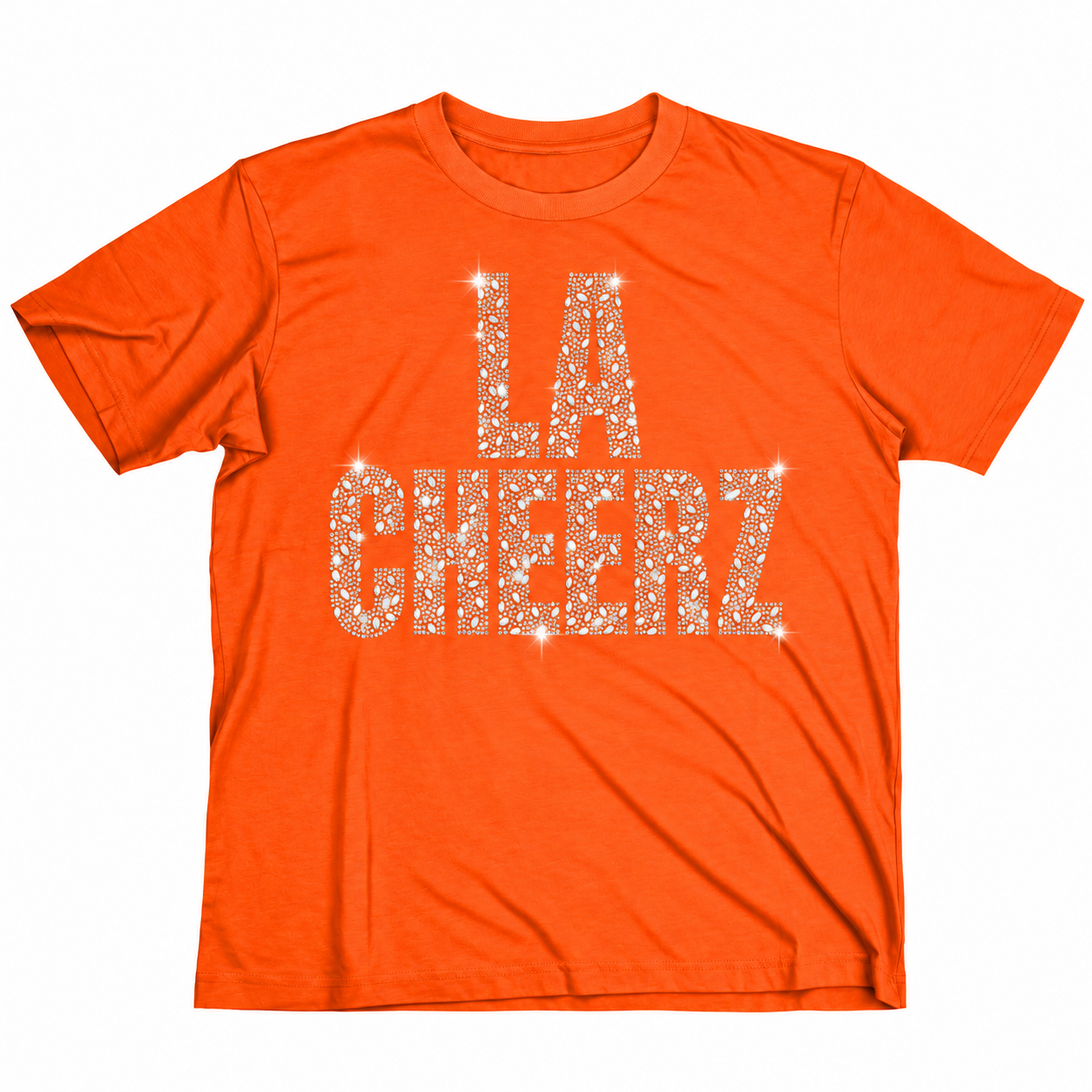 Orange Mixed-Shape Rhinestone Tee