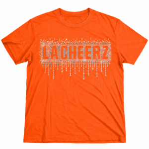 Orange Drip Rhinestone Tee