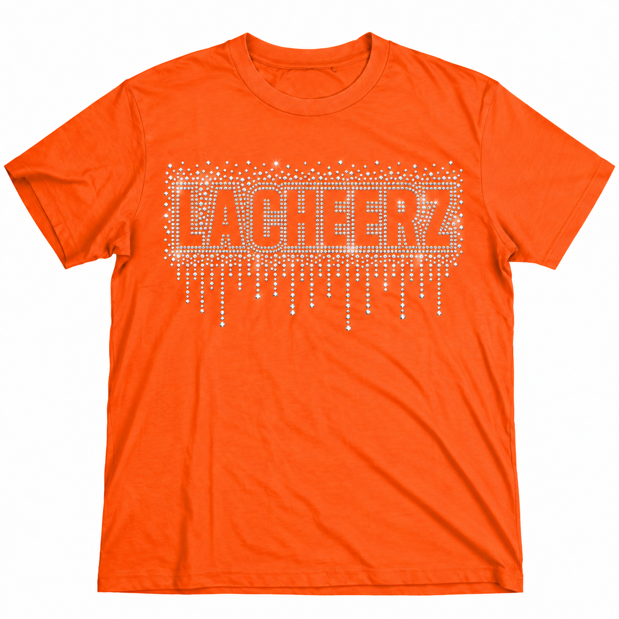 Orange Drip Rhinestone Tee
