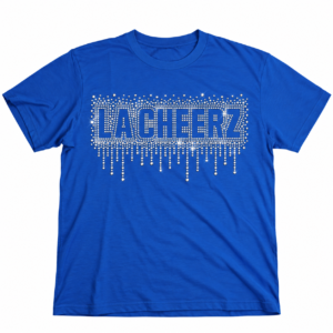 Royal Blue Drip Rhinestone Tee