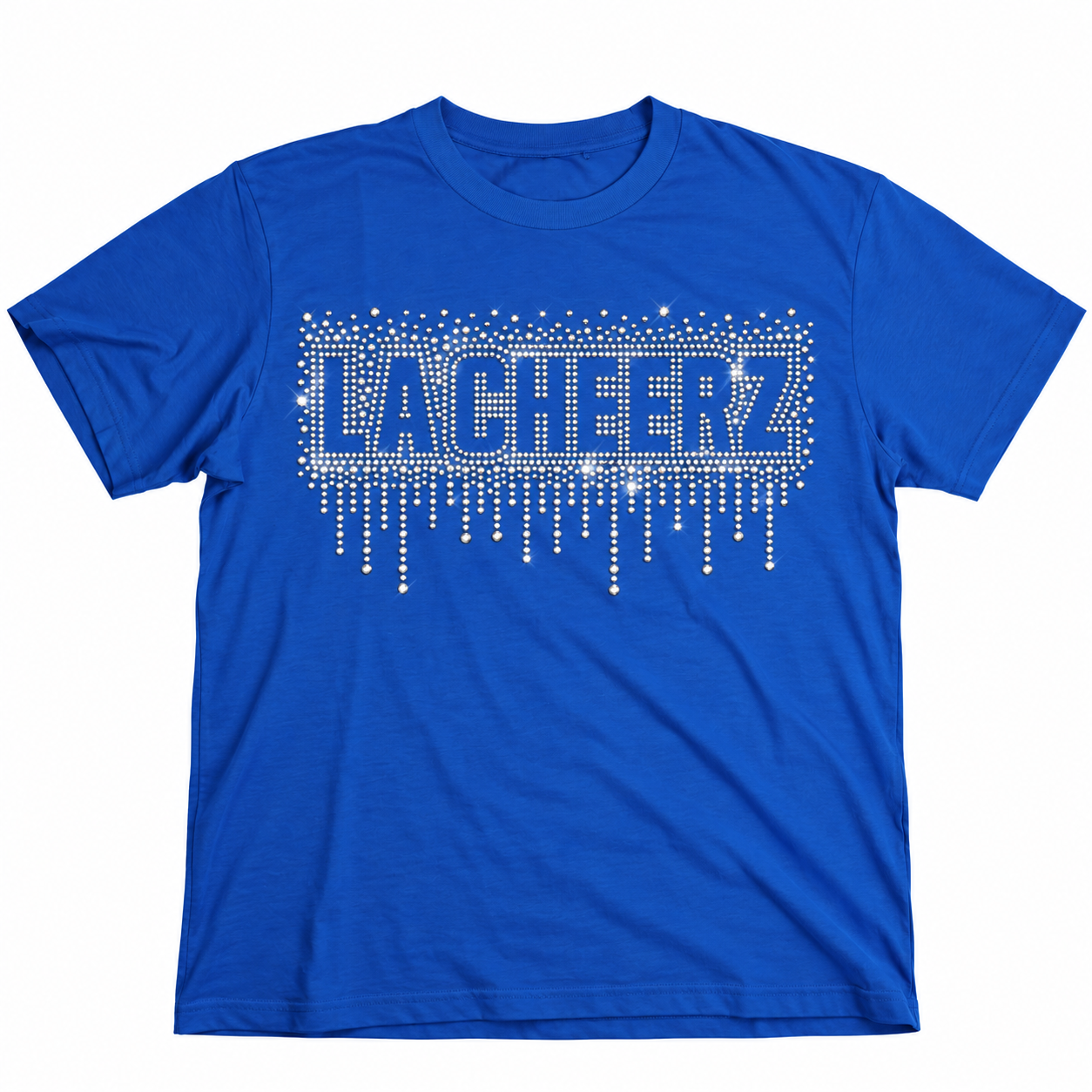 Royal Blue Drip Rhinestone Tee