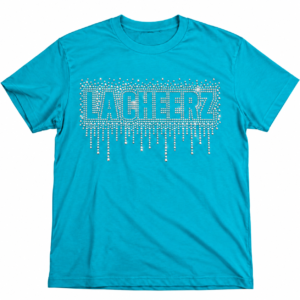 Turquoise Drip Rhinestone Tee