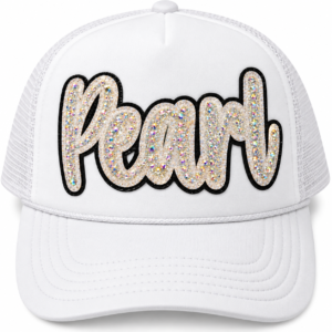Pearl - Rhinestone Applique Trucker Hat